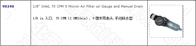 壓縮空氣過濾調壓器的型號